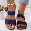 Women's brown sandals featuring a cushioned footbed and stylish block heel, crafted from woven synthetic leather for comfort and durability. 10