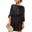 Women’s Sequin Mini Dress with Belt