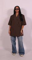 Women’s Short-Sleeve Blazer with Lapels