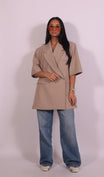 Women’s Short-Sleeve Blazer with Lapels