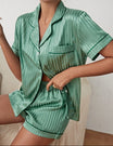 Women’s Short Pyjama Set with Button Front Top and Matching Shorts