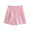 Women’s Shorts with Belt Loops and Front Pleats