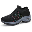 Women's slip-on sneakers featuring air cushion technology and a breathable knit design, perfect for all-day comfort and stylish casual wear. 7