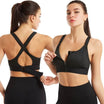 Women’s Sports Bra with Front Zip and Cross-Back Straps