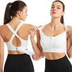 Women’s Sports Bra with Front Zip and Cross-Back Straps