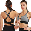 Women’s Sports Bra with Front Zip and Cross-Back Straps