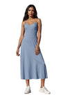 Women's Strappy Midi Dress with Asymmetrical Hem