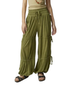 Women's Tiered Wide Leg Trousers with Smocked Waist