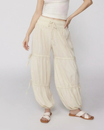 Women's Tiered Wide Leg Trousers with Smocked Waist