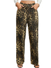 Women’s Wide Leg Trousers with Leopard Print