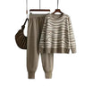 Women’s Zebra Knit Lounge Set with Long Sleeves