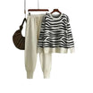 Women’s Zebra Knit Lounge Set with Long Sleeves