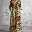 Womens floral print summer dress featuring a flowing silhouette, made from lightweight breathable fabric, perfect for warm weather outings. 0