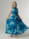 Womens Dress Midi Length with Sleeveless Halter Design – Lightweight Summer Dress for Warm Weather 2