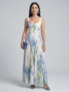 Womens Floral Midi Dress with Square Neckline – Lightweight Summer Dress for Wedding Guests 0