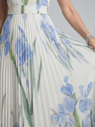 Womens Floral Midi Dress with Square Neckline – Lightweight Summer Dress for Wedding Guests 3