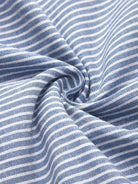 Womens summer dress featuring a striped design, midi length, and breathable fabric for an elegant and comfortable fit. 1